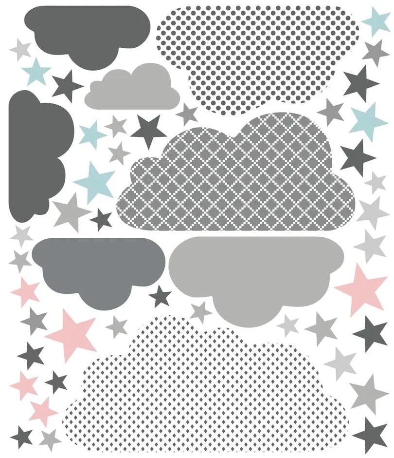 Adesivo murale Nuvole scandinave dall'estremo nord - Ambiance