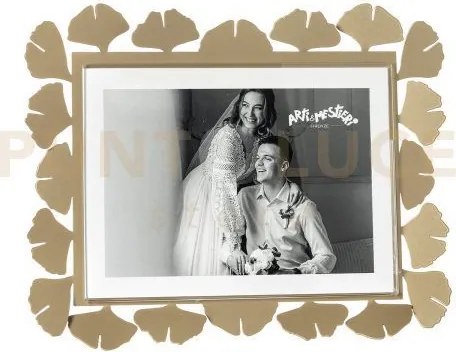 Portafoto ginkgo piccolo orizzontale miele