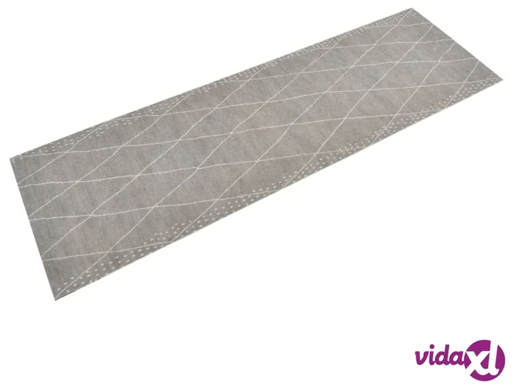 vidaXL Tappeto da Cucina Lavabile Rombi 60x180 cm Velluto