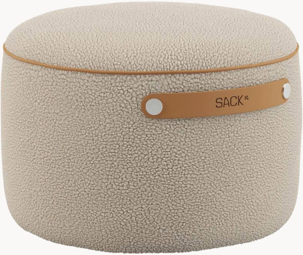 Pouf in teddy-bouclé SACKit