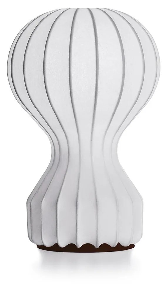 Flos Gatto Piccolo lampada Da Tavolo 31 cm a luce diffusa in resina cocoon e acciaio Bianco