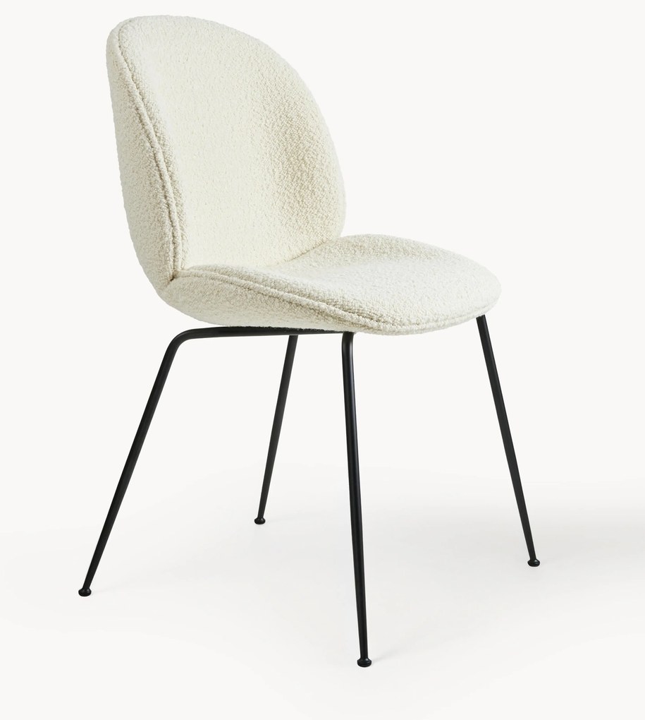 Sedia imbottita in bouclé Beetle