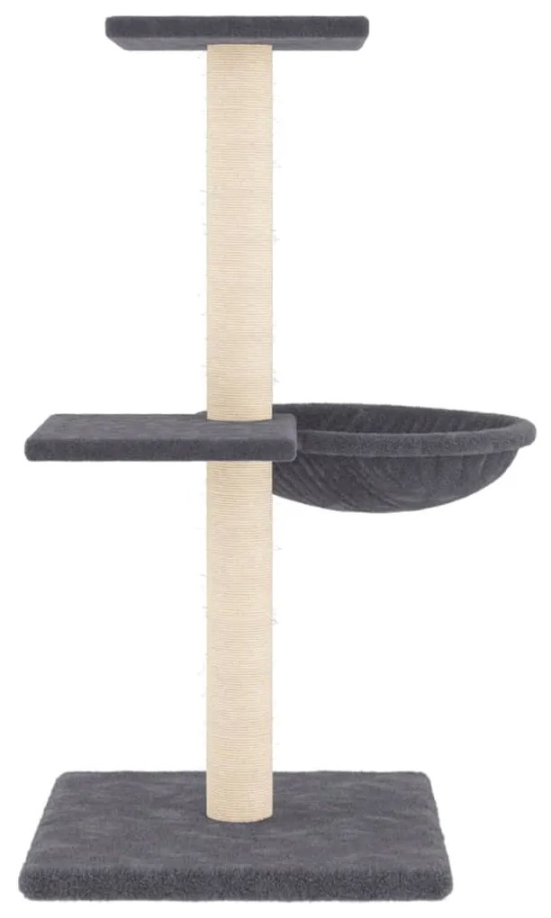 Albero per gatti con tiragraffi in sisal grigio scuro 72 cm