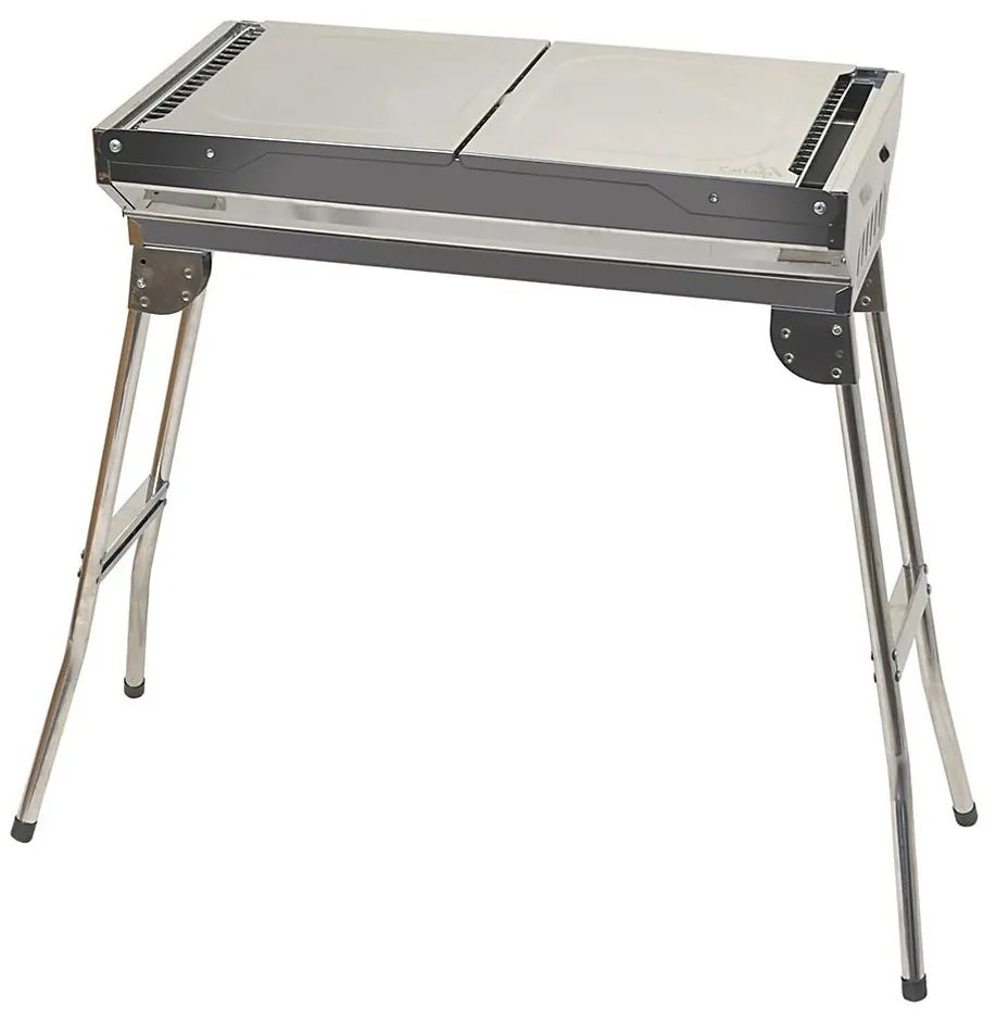 Griglia a carbone portatile cromata lucida