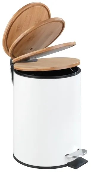 WENKO 24392100 - Cestino TORTONA 17x23,5 cm bianco/marrone/nero