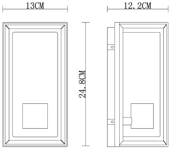 Globo 31982S - Applique da esterno LOGANA 1xE27/60W/230V IP44 nero