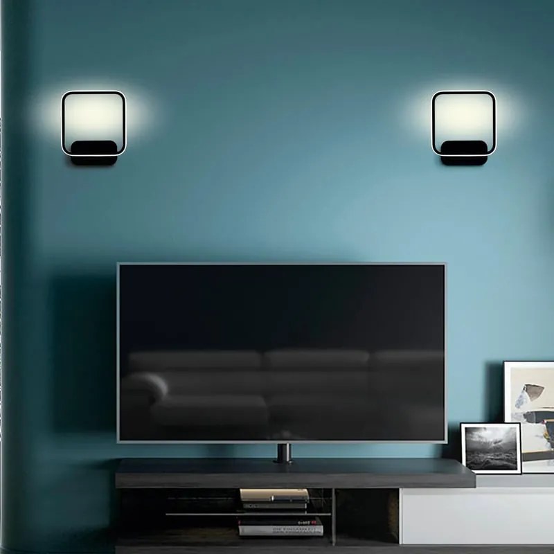 Applique LED moderno Jody nero IP20, luce bianco naturale 600 lumen, NOVECENTO