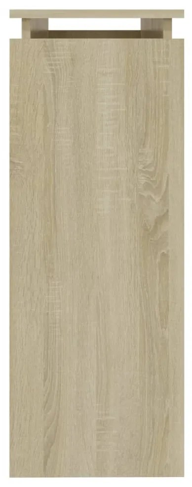 Tavolino consolle rovere sonoma 102x30x80 cm legno multistrato