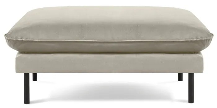 Pouf in velluto beige , 100 x 80 cm Vienna - Cosmopolitan Design