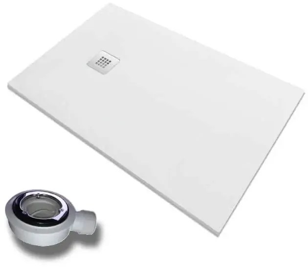 Piatto Doccia Solidstone Pietra Mineral Marmo Bianco H2.8cm