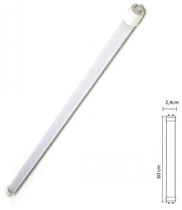 Tubo LED T8 60cm 10W serie Professional (alimentazione Bilaterale) - High CRI Colore  Bianco Caldo 2.700K