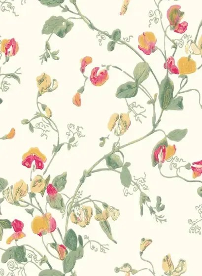 Cole & Son Carta da parati Sweet Pea - Pink & Yellow