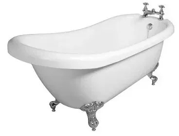 Vasca da bagno freestanding classica 170x75 con Piedini cromo a zampa daquila regolabili Mary