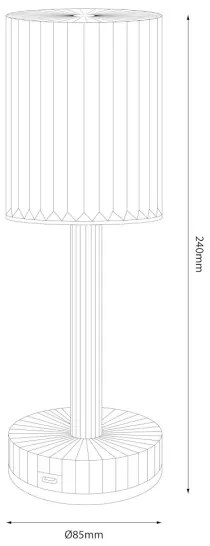 Lampada da tavolo LED ricaricabile a sfioramento SIMPLE LED/1W/5V 2400 mAh 3000-6000K trasparente