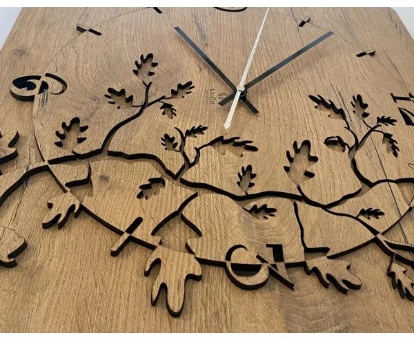 Li-Go 5499/DUB2 - Orologio da parete 1xAA 40x40 cm rovere