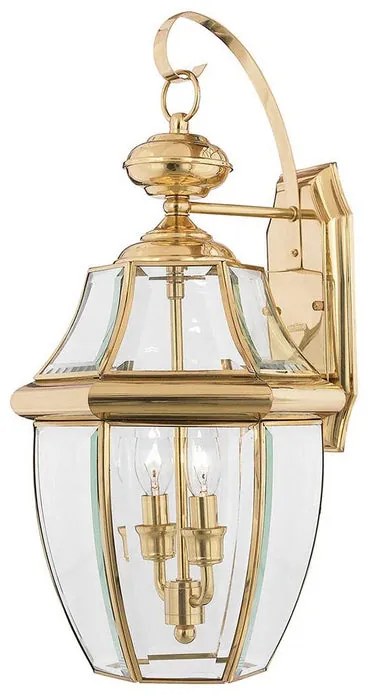Applique classico chic da esterno QZ-NEWBURY2-L-PB ottone IP44 2X E14 ELSTEAD
