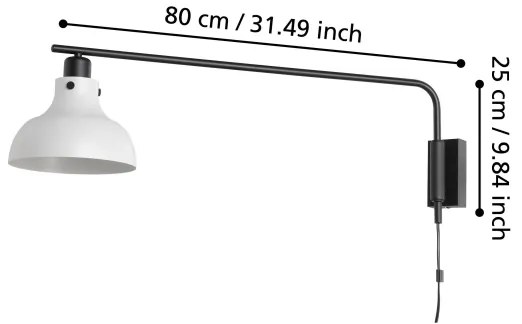 Eglo 43843 - Applique MATLOCK 1xE27/40W/230V