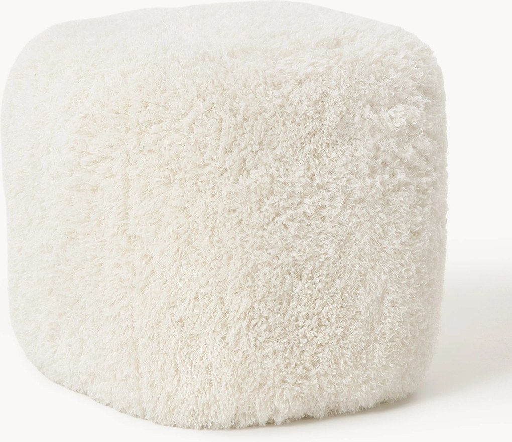 Pouf alto in teddy Wolke