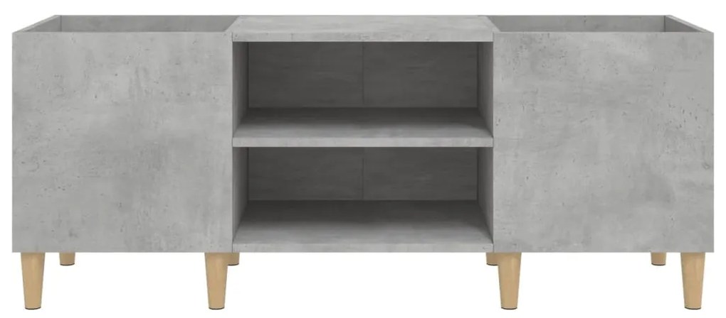 Mobile porta dischi grigio cemento 121x38x48 legno multistrato