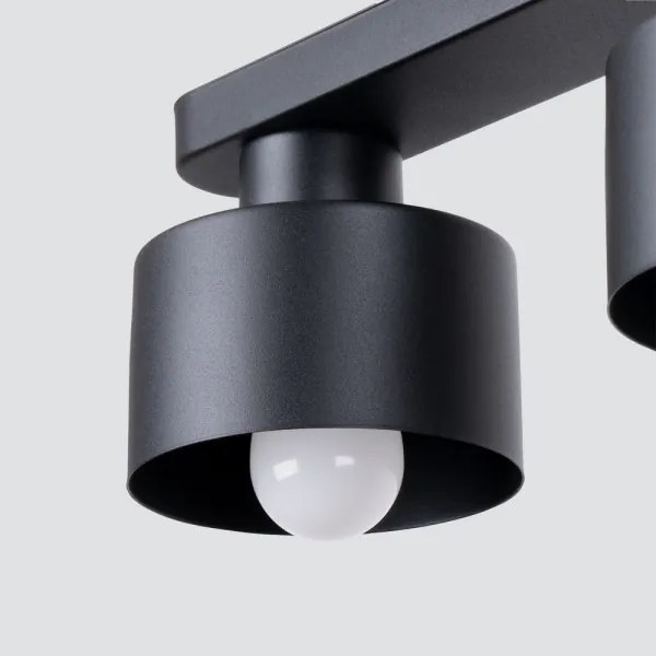 Sollux SL.1130 - Lampada da soffitto SAVAR 2xE27/60W/230V nero