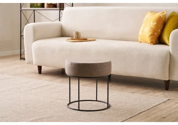 Pouf RELO Ø 40 cm marrone