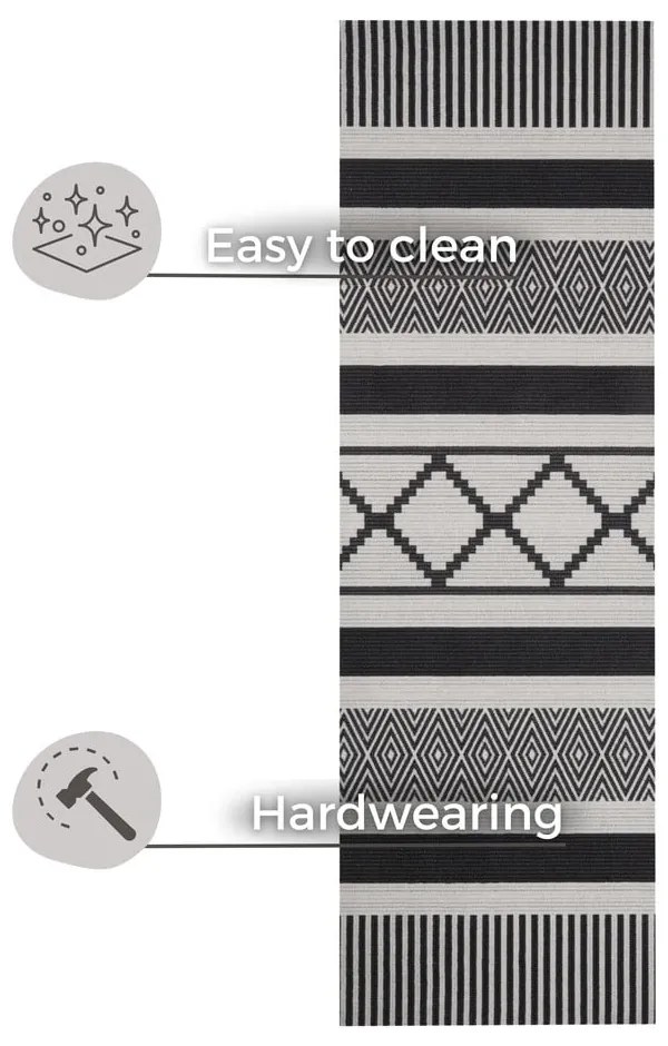 Runner urbano nero e grigio, 45 x 140 cm Cook & Clean - Zala Living