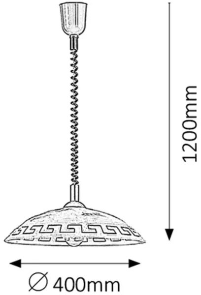 Rabalux 7640 - Lampadario ETRUSCO 1xE27/60W/230V