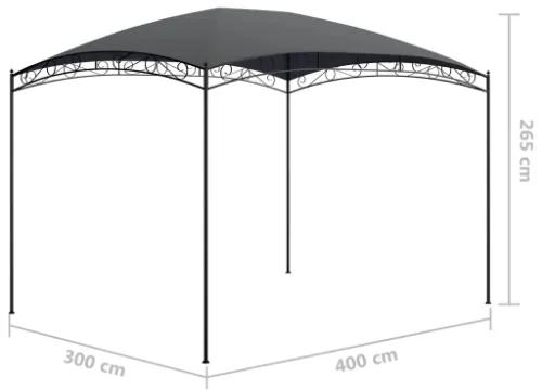 Gazebo 3x4x2,65 m Antracite 180 g/m²