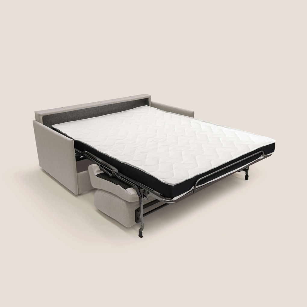 Evans Divano letto matrimoniale in tessuto impermeabile T13 panna