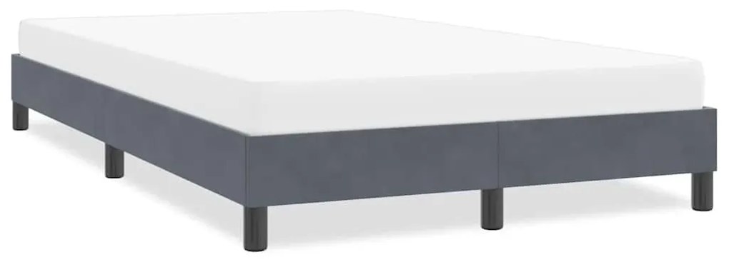 Giroletto Senza Materasso Grigio Scuro 120x210 Cm Velluto /