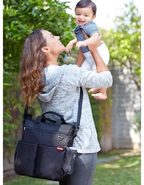 Skip Hop - Borsa fasciatoio DUO SIGNATURE nera per passeggino