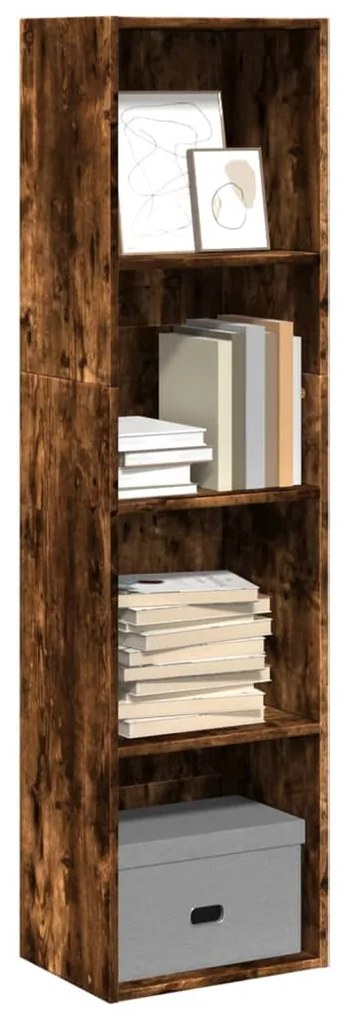 Libreria rovere fumo 40x30x152 cm in legno multistrato
