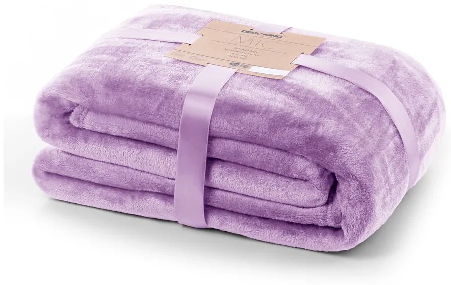 Coperta in microfibra viola, 160 x 210 cm Mic - DecoKing