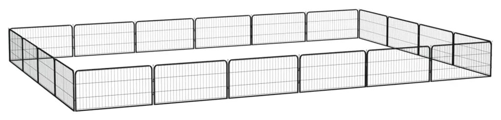 Box cani 20 pannelli nero 100x50 cm acciaio verniciato polvere