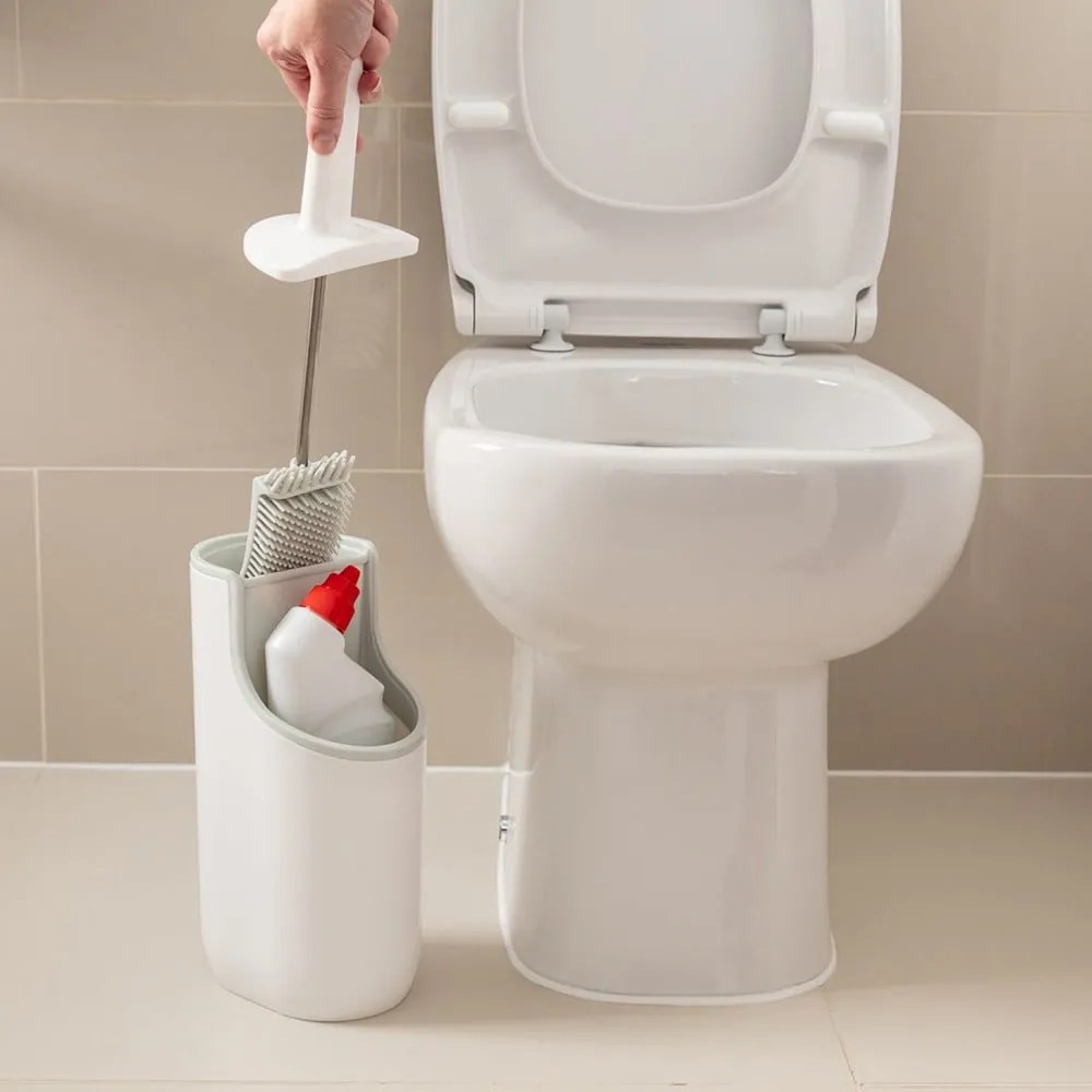 Scopino beige chiaro con contenitore Premium - Addis