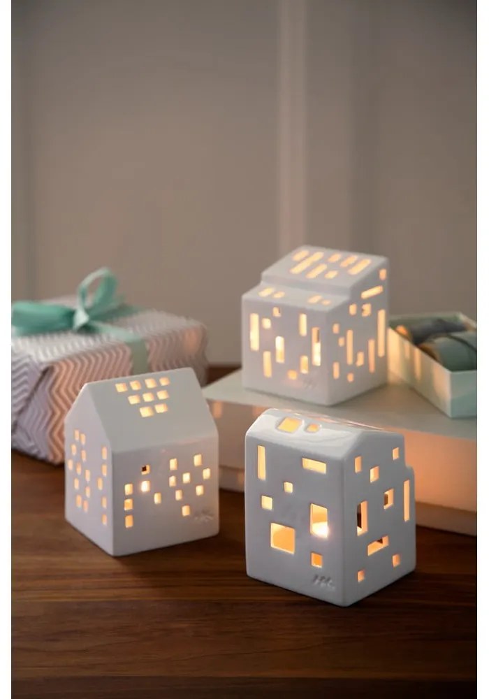 Portacandele in ceramica per tea light Urbania Lighthouse Classical - Kähler Design