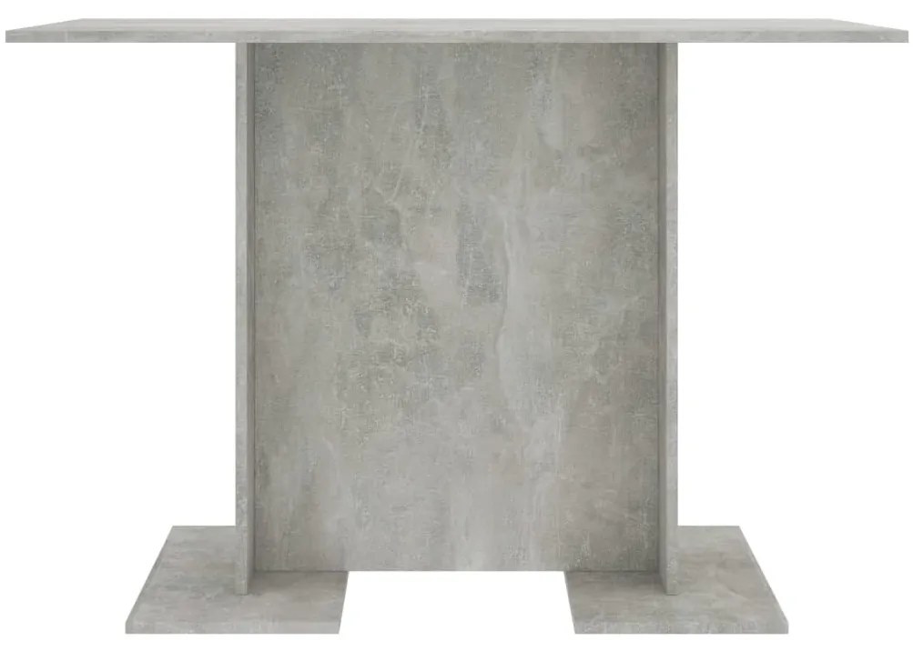 Tavolo da pranzo grigio cemento 110x60x75 cm legno multistrato