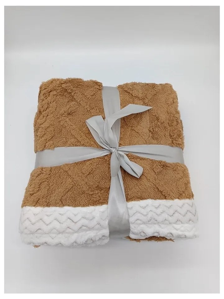 Coperta marrone in sherpa 150x200 cm Island - My House