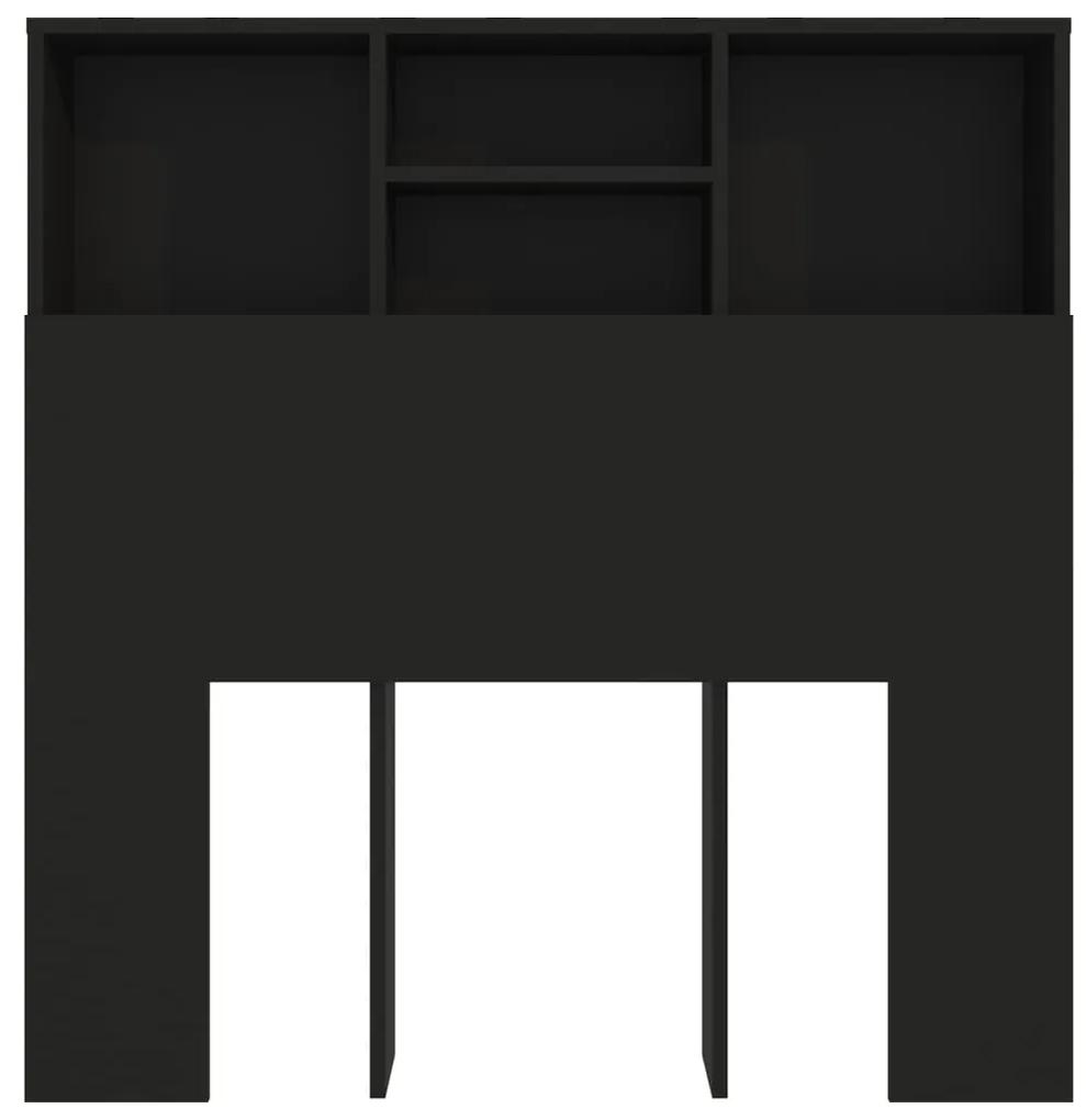Testiera con contenitore nero 100x19x103,5 cm