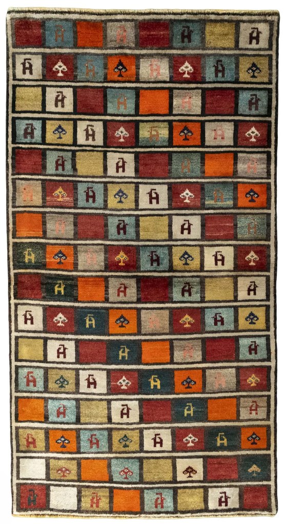 Gabbeh Tappeto 100 x 190 (Iran) Annodato A Mano