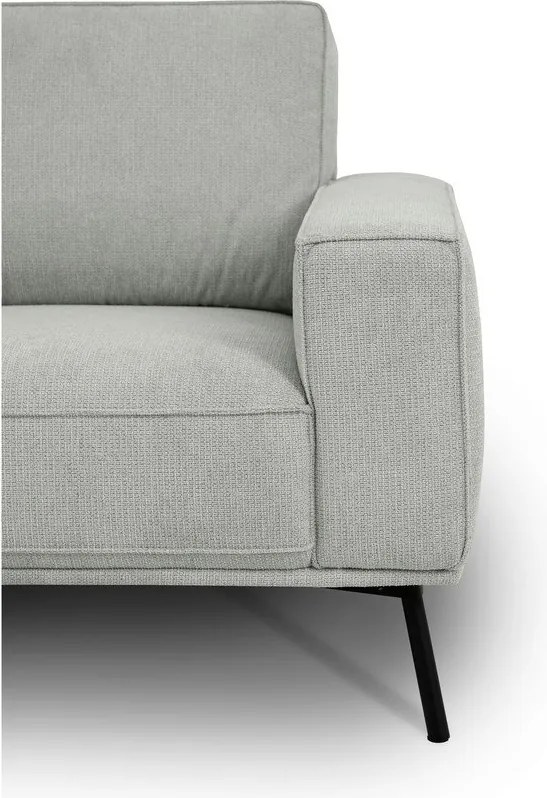 Divano angolare grigio chiaro (con penisola a sinistra/a L) con rivestimento in ciniglia Amsterdam – Scandic