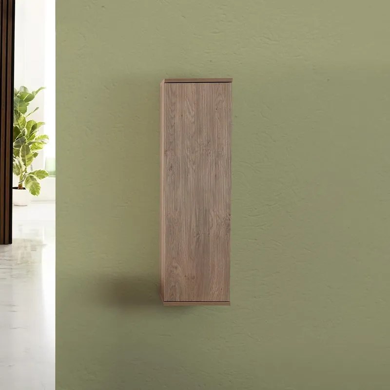 Colonna per mobile bagno Carrè 1 anta P 30 x L 33 x H 112 cm rovere
