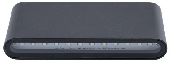 Applique a LED da esterno FLOW LED/6W/230V IP54 nero