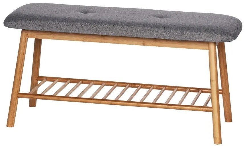 Scarpiera in bambù con panca in colore naturale Bahari - Wenko