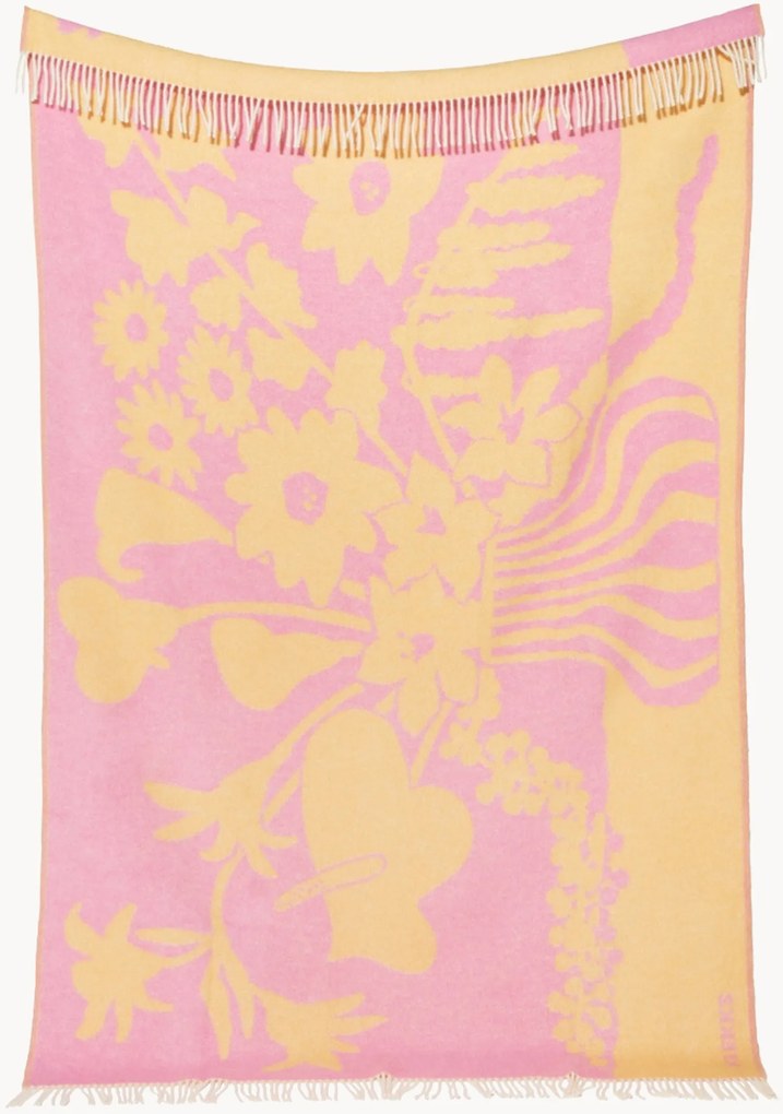 Plaid in lana con frange Klekks No. 10