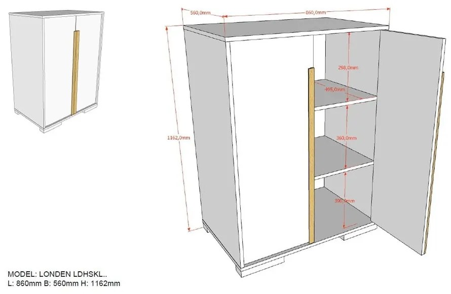 Mobile per bambini grigio scuro 98x116 cm London - Vipack