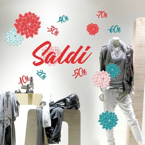 Saldi fiorati | Vetrofania