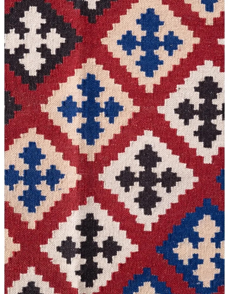 Tappeto rosso in lana reversibile/tessuto a mano 160x230 cm Kamal Rami – Nouristan