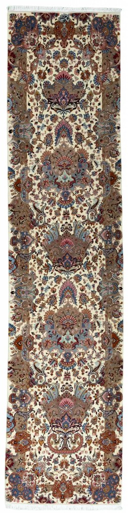 Tabriz Tappeto persiano 80x320 Beige (Iran) Annodato A Mano