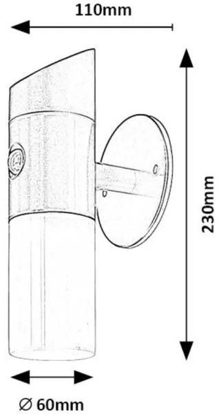 Rabalux 77030 - Lampada solare da parete LUTTO LED/1W/3,7V IP44 nera
